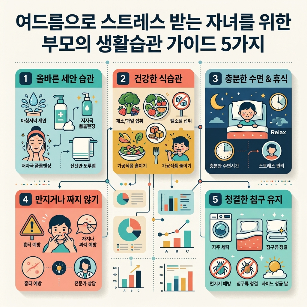 ai thumbnail infographic 여드름으로 스트레스 받는 자녀를 위한 부모의 생활습관 가이드 5가지 1786910297