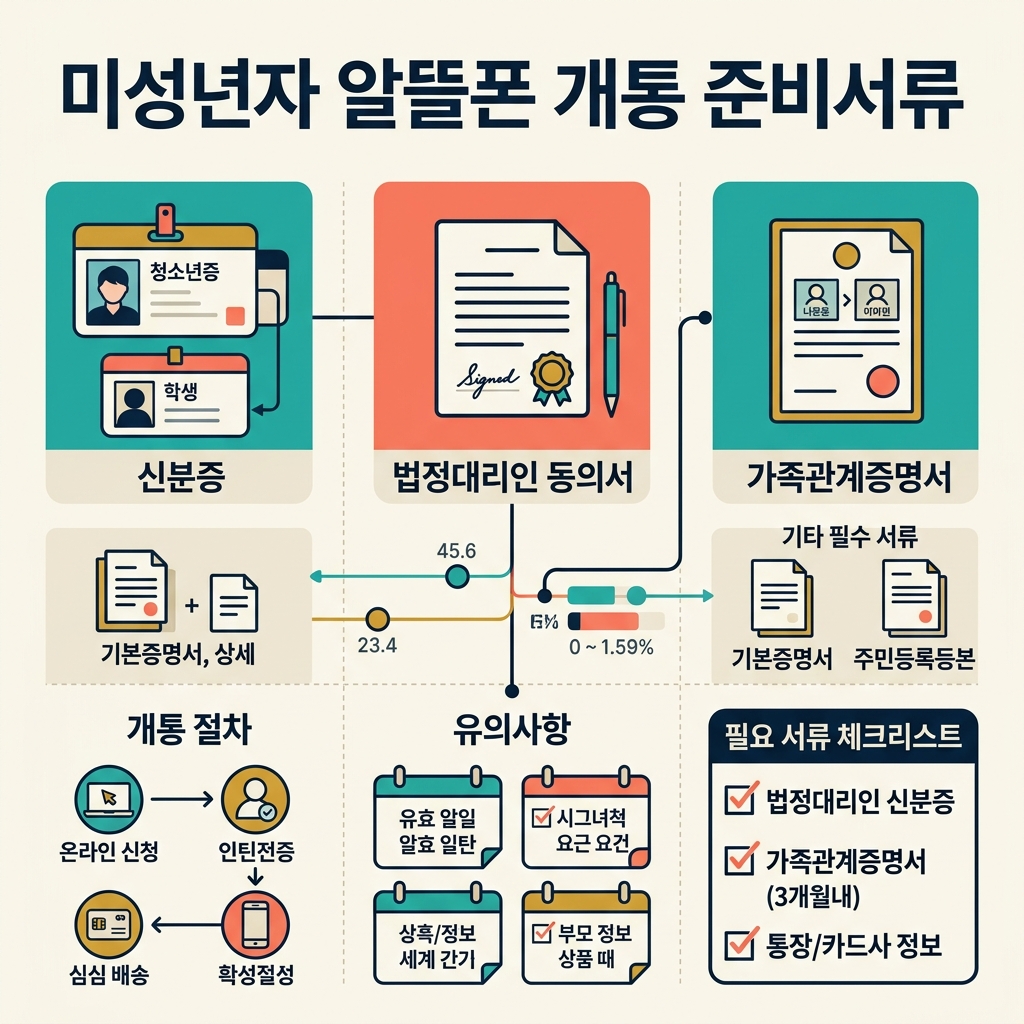 ai thumbnail infographic 미성년자 알뜰폰 개통 준비서류 1789054163