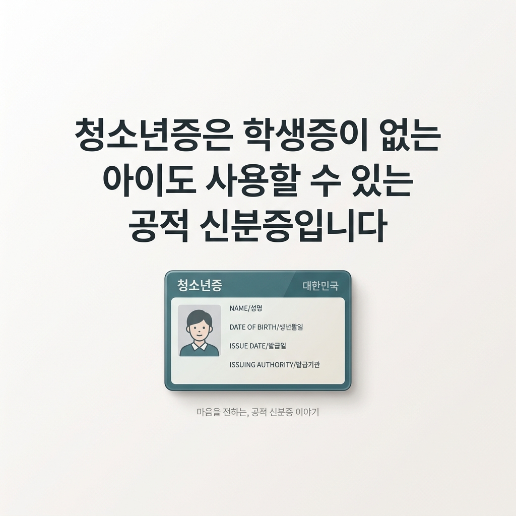 ai thumbnail minimal 청소년증은 학생증이 없는 아이도 사용할 수 있는 공적 신분증입니다 1788971930