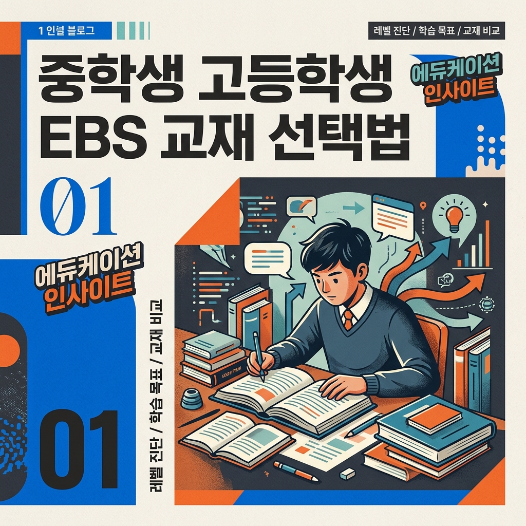 ai thumbnail poster 중학생 고등학생 EBS 교재 선택법 1789882207