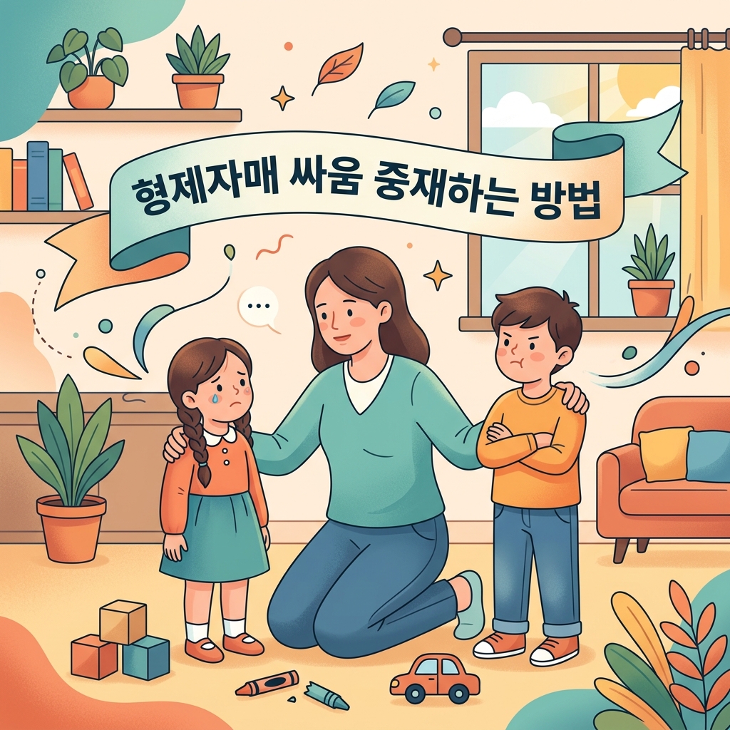 ai thumbnail illustration 형제자매 싸움 중재하는 방법 1792396255